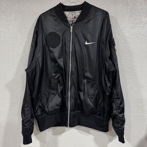 Nike Court Slam Tennis Reversible Graphic Satin Bomber Jacket AT4373-010 Mens 2X